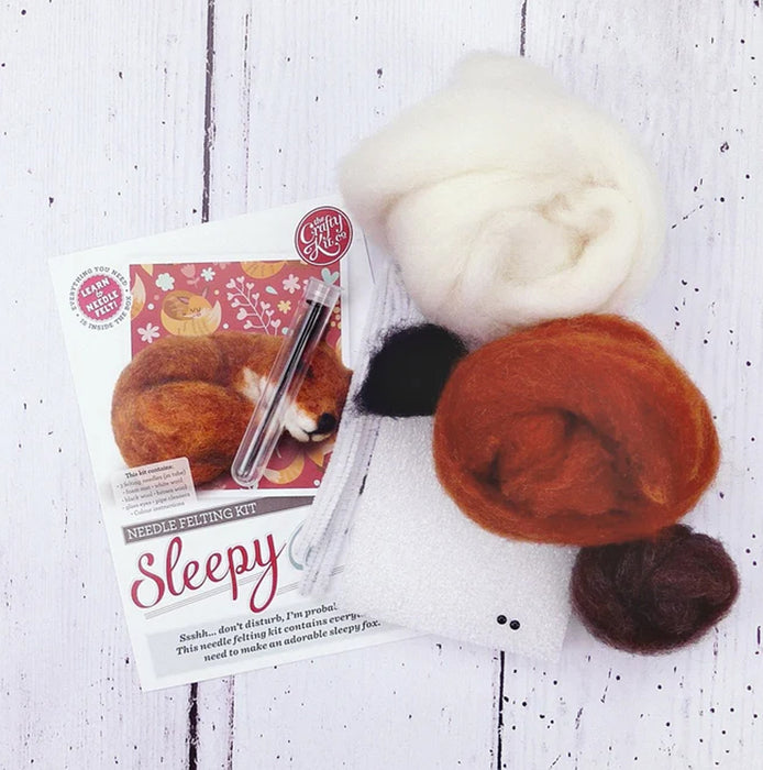 Sleepy Fox Needle Felting Craft Kit