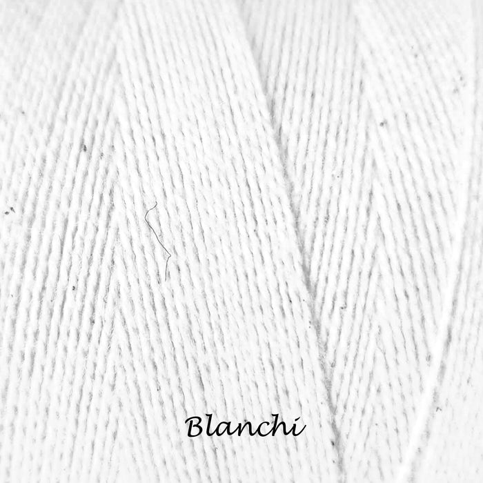 Bobine de fil de coton 8/2 Maurice Brassard blanchi – fil fin pour tissage à peigne envergeur, à cadres et inkle looms