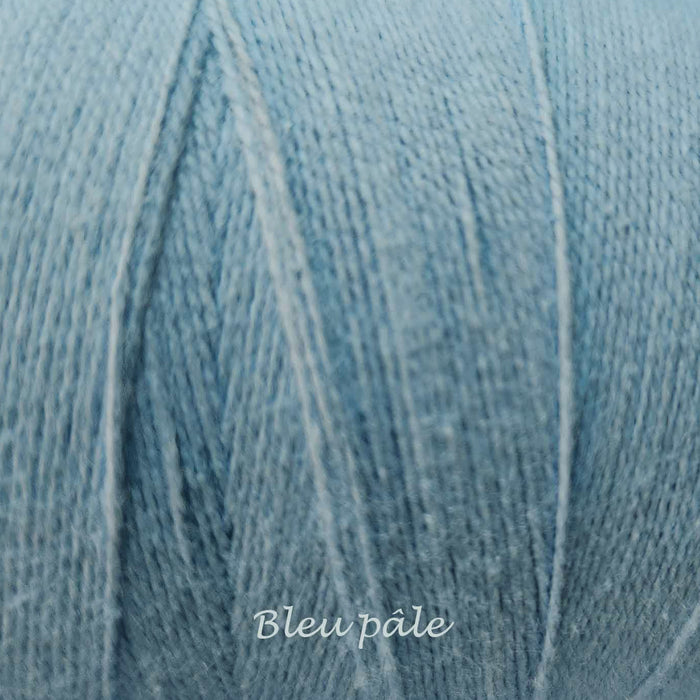 Bobine de fil de coton 8/2 Maurice Brassard bleu pâle – fil fin pour tissage à peigne envergeur, à cadres et inkle looms