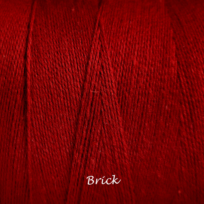 Bobine de fil de coton 8/2 Maurice Brassard brick – fil fin pour tissage à peigne envergeur, à cadres et inkle looms