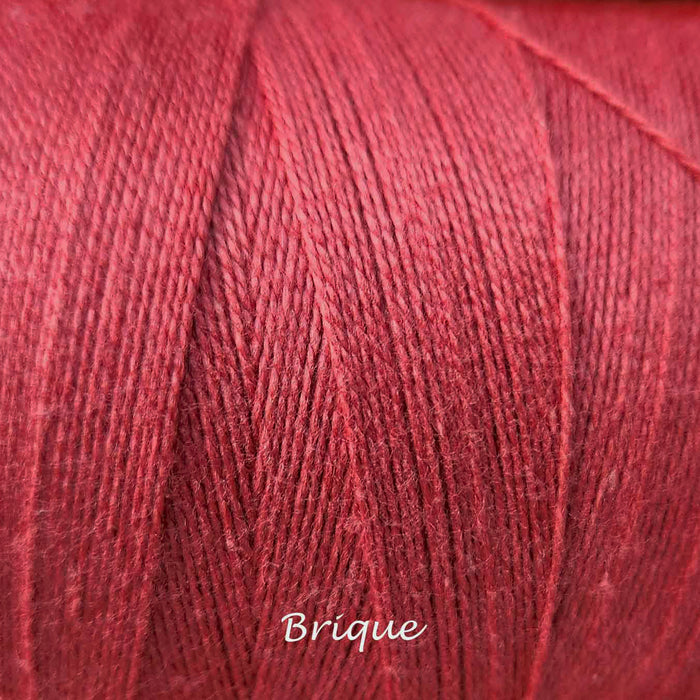 Bobine de fil de coton 8/2 Maurice Brassard brique – fil fin pour tissage à peigne envergeur, à cadres et inkle looms