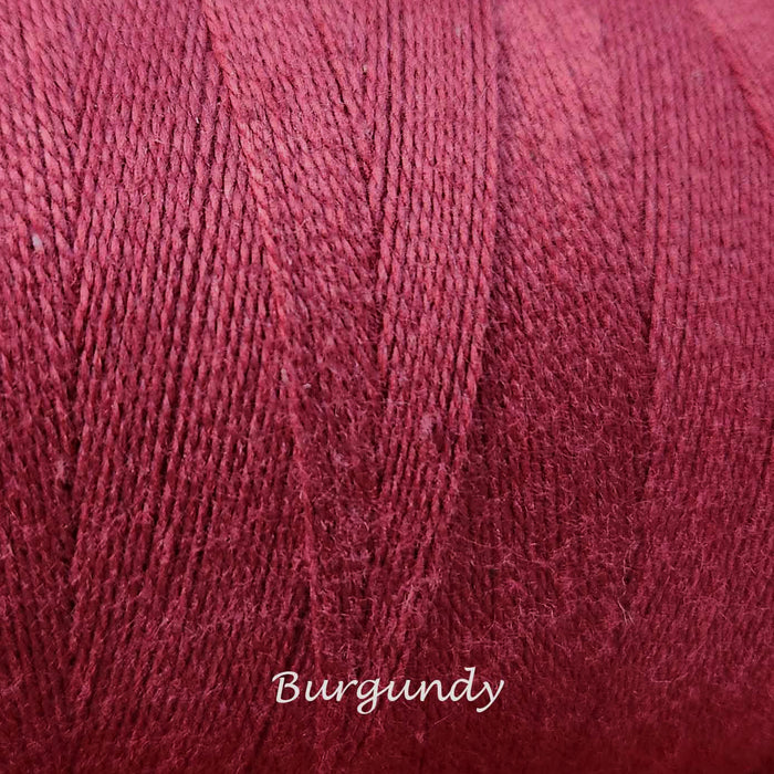 Bobine de fil de coton 8/2 Maurice Brassard burgundy – fil fin pour tissage à peigne envergeur, à cadres et inkle looms