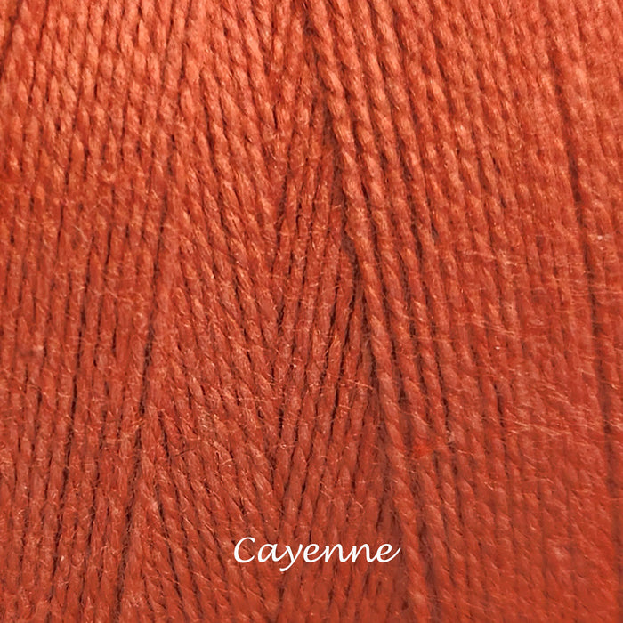 Bobine de fil de coton 8/2 Maurice Brassard cayenne – fil fin pour tissage à peigne envergeur, à cadres et inkle looms