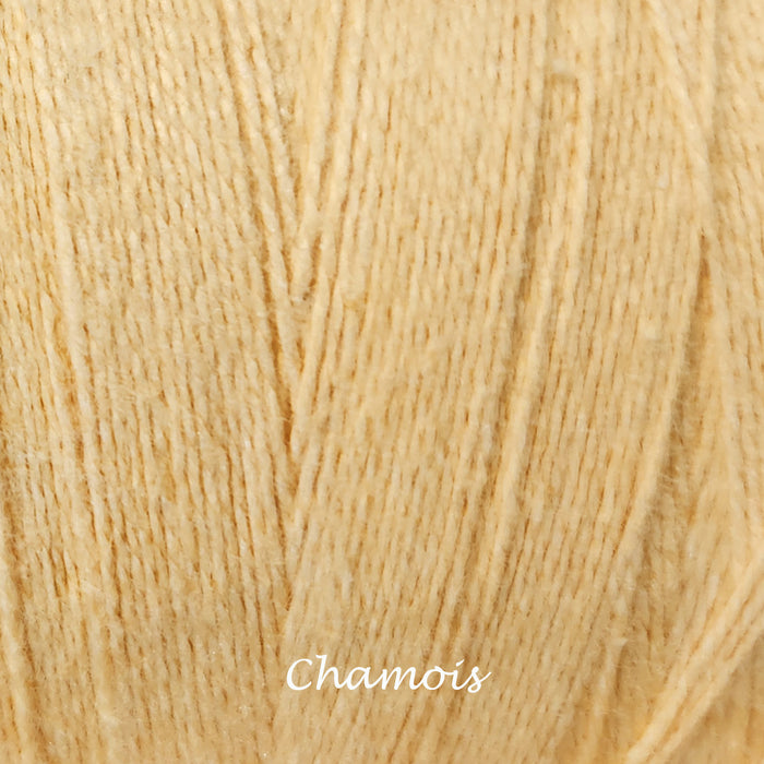 Bobine de fil de coton 8/2 Maurice Brassard chamois – fil fin pour tissage à peigne envergeur, à cadres et inkle looms