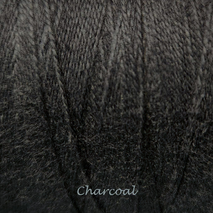 Bobine de fil de coton 8/2 Maurice Brassard charcoal – fil fin pour tissage à peigne envergeur, à cadres et inkle looms