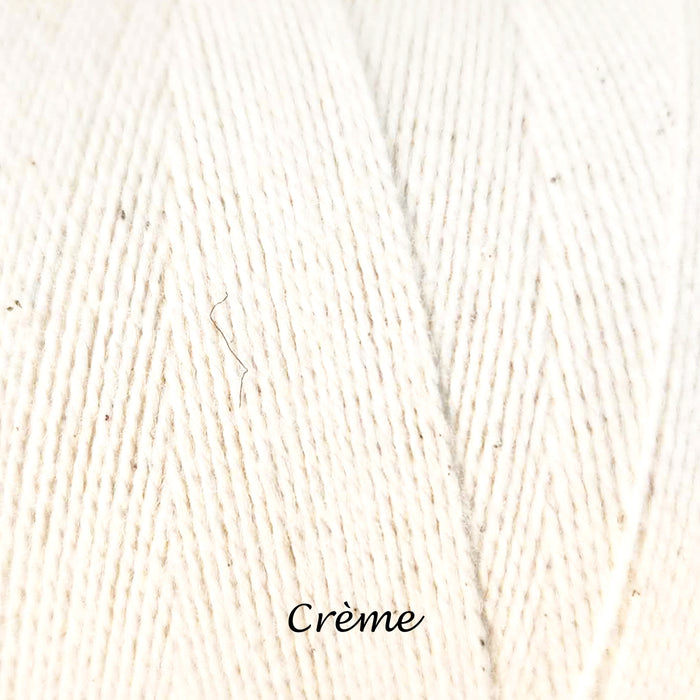 Bobine de fil de coton 8/2 Maurice Brassard cr`me– fil fin pour tissage à peigne envergeur, à cadres et inkle looms