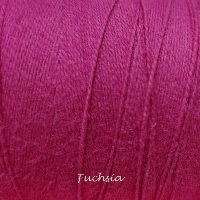 Bobine de fil de coton 8/2 Maurice Brassard fuchsia – fil fin pour tissage à peigne envergeur, à cadres et inkle looms