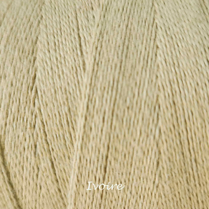 Bobine de fil de coton 8/2 Maurice Brassard ivoire – fil fin pour tissage à peigne envergeur, à cadres et inkle looms