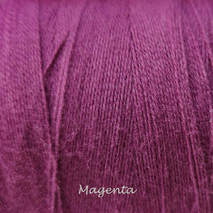 Bobine de fil de coton 8/2 Maurice Brassard magenta – fil fin pour tissage à peigne envergeur ou à cadres
