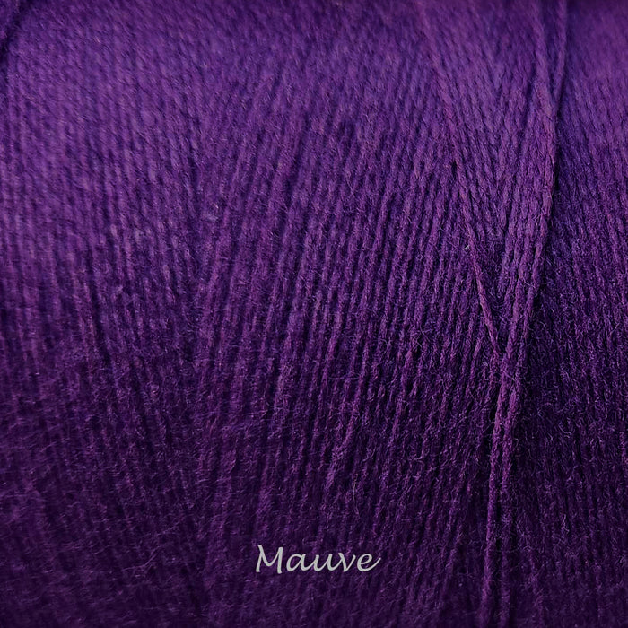 Bobine de fil de coton 8/2 Maurice Brassard mauve – fil fin pour tissage à peigne envergeur ou à cadres