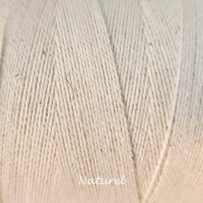 Bobine de fil de coton 8/2 Maurice Brassard naturel – fil fin pour tissage à peigne envergeur ou à cadres