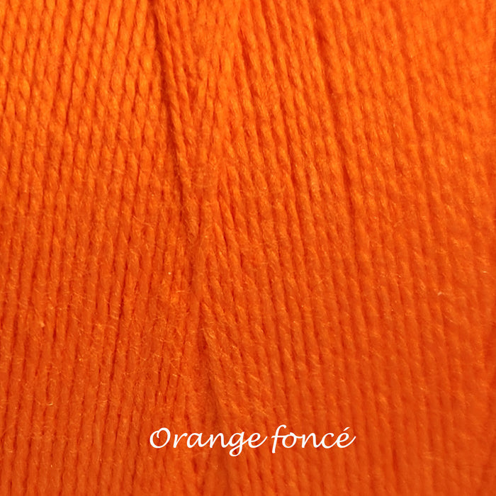 Bobine de fil de coton 8/2 Maurice Brassard orange foncé – fil fin pour tissage à peigne envergeur ou à cadres