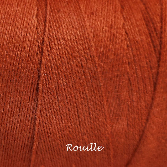 Bobine de fil de coton 8/2 Maurice Brassard rouille – fil fin pour tissage à peigne envergeur ou à cadres