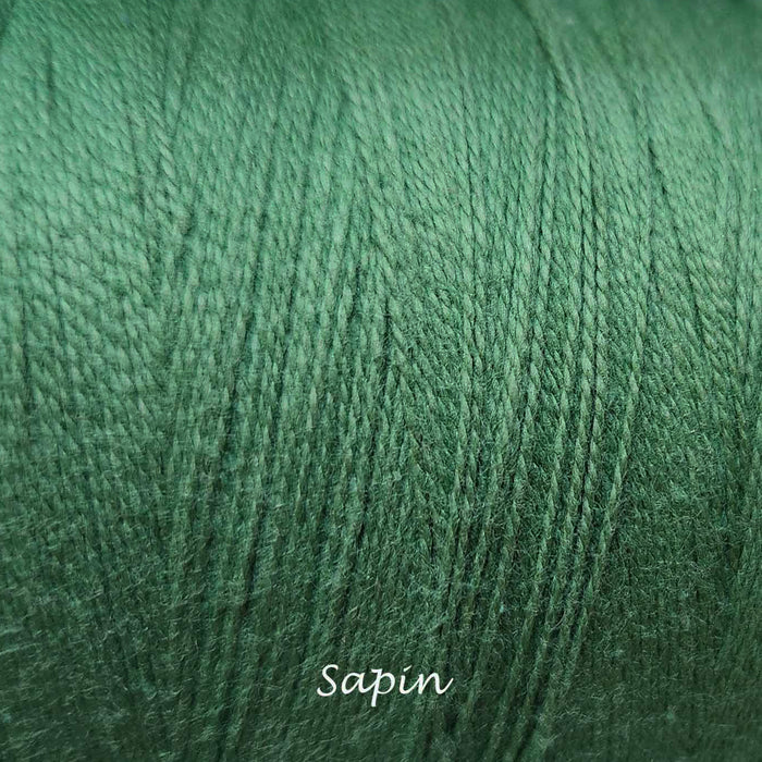 Bobine de fil de coton 8/2 Maurice Brassard sapin – fil fin pour tissage à peigne envergeur ou à cadres