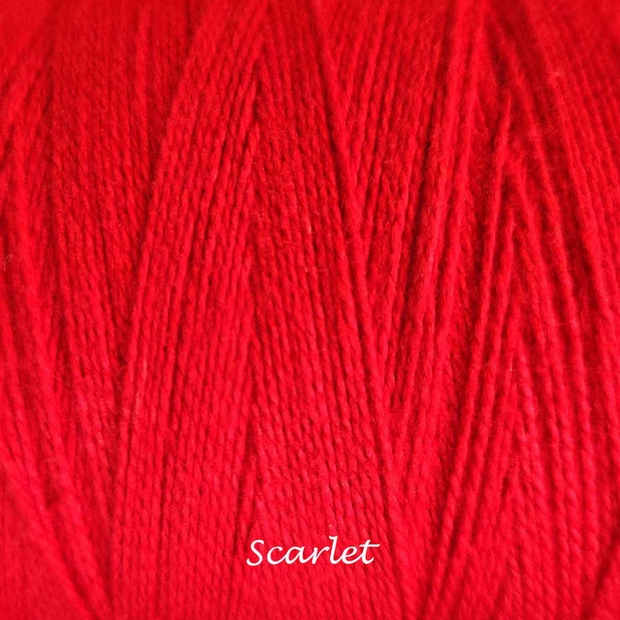 Bobine de fil de coton 8/2 Maurice Brassard scarlet – fil fin pour tissage à peigne envergeur ou à cadres