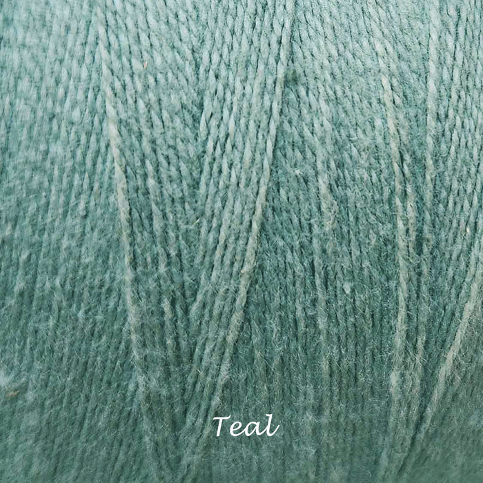 Bobine de fil de coton 8/2 Maurice Brassard teal– fil fin pour tissage à peigne envergeur ou à cadres