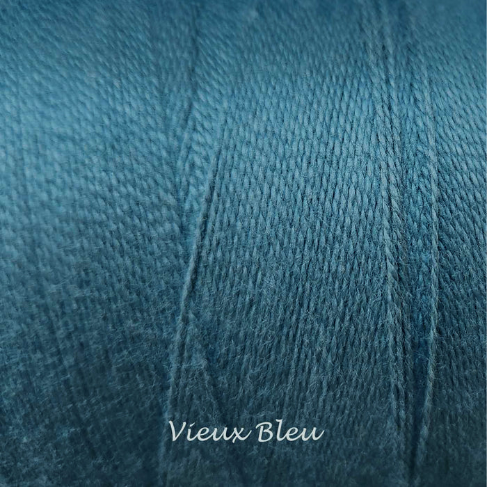 Bobine de fil de coton Maurice Brassard vieux bleu 2/8 – fil 100 % coton pour tissage sur métier